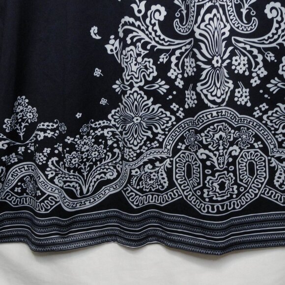 3 for $10 Maxi Skirt Navy Blue White Bohemian Design No Size Tag See Dimensions - Picture 4 of 6